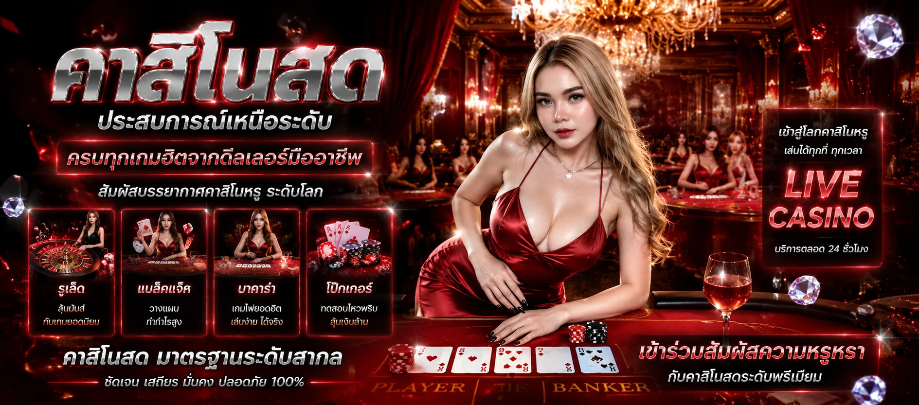 คาสิโนออนไลน์ โชคดี888 บาคาร่าสดถ่ายทอดสดจากคาสิโนจริง